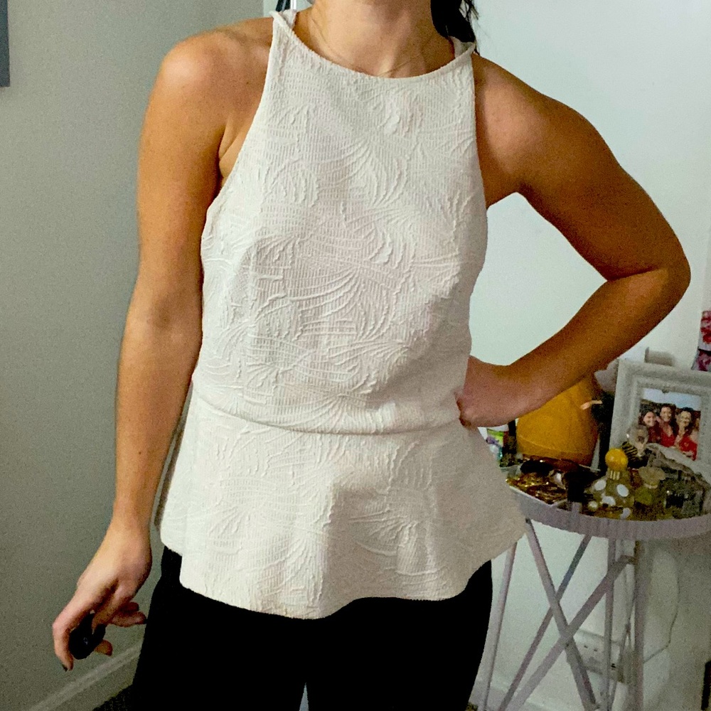 Express sleeveless peplum top